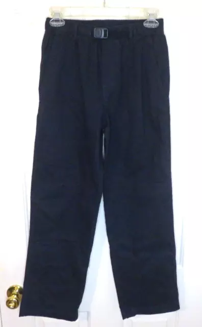 Lands End Boys Pants Kids Navy Blue Dress School Uniform w/ Belt - Youth Size 14