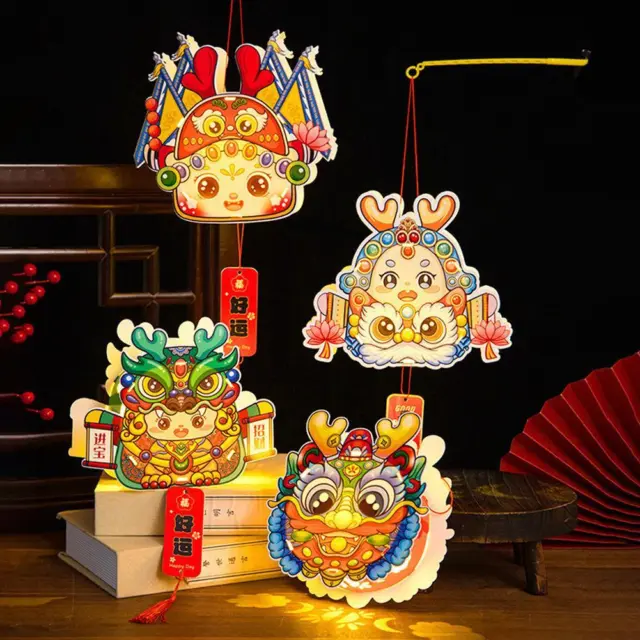 Chinese New Year Lantern Decoration Spring Festival Portable Luminous Lante J7D3