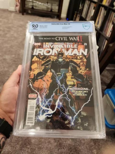 Invincible Iron Man (2015) #9 1st Print Deodato Cbc 9.0 WH Pgs 1st RiRi Williams