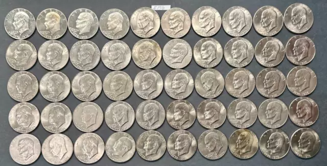 1976 Eisenhower Bicentennial Dollars Lot of 50 Coins | 1976 IKE Dollar Roll E176