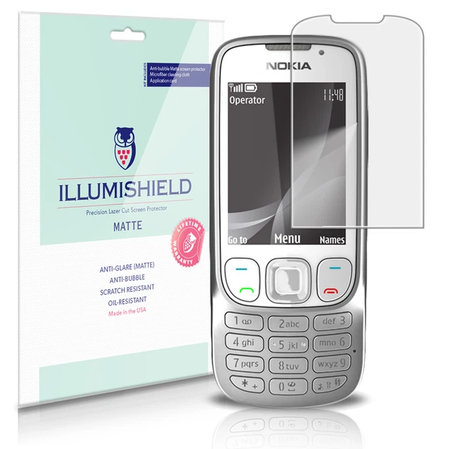iLLumiShield Anti-Glare Matte Screen Protector 3x for Nokia 6303i Classic