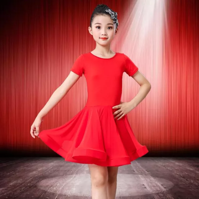 Fille Enfant Robe Danse Tenue de Latin Salsa Salle Bal Ballet Tango  Déguisements