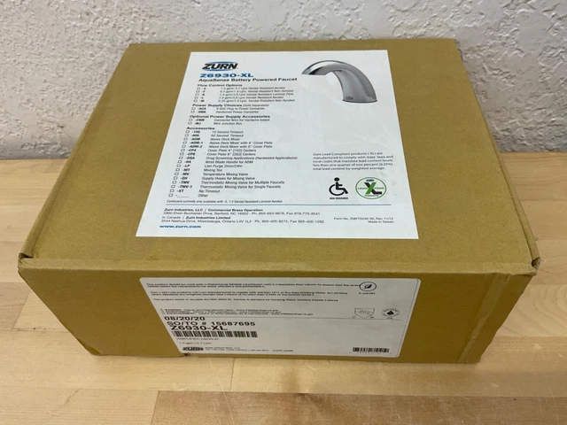 Zurn Z6930-Xl Aquasense Battery Powered Faucet So/To #15687695