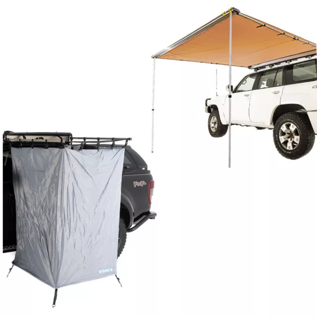 Adventure Kings Awning 2x3m + Instant Ensuite Awning Shower Tent 30 Second Setup