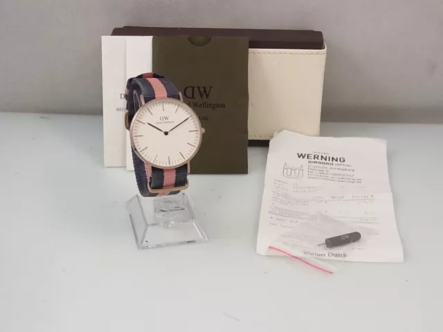 Daniel Wellington Classic Winchester DW00100033 Montre Rose Or Natoband 36mm