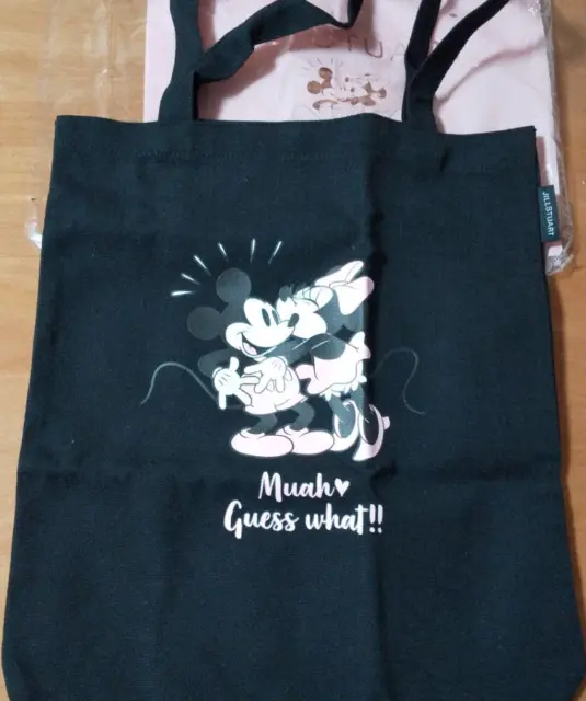 JILL STUART x Disney Mickey & Minnie Mouse Tote Bag Black Japan Rare Limited