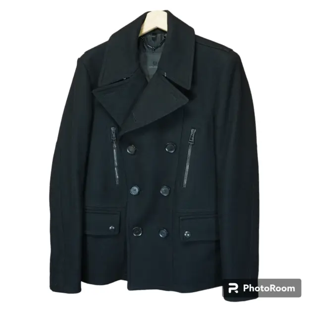 Belstaff Pea Coat Jacket Coat Mens Rare Wool Cashmere Hgh Collar Sherlock Holmes