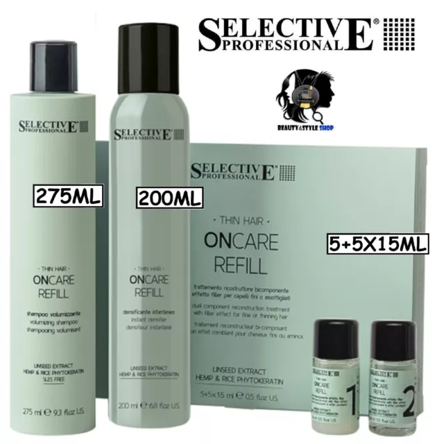 Shampoo Mousse Fiale Volumizzante Capelli Sottili Selective Professional Refill