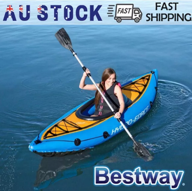 Bestway Inflatable Kayak 1 Person with Paddle & Pump Portable Lightweight Set