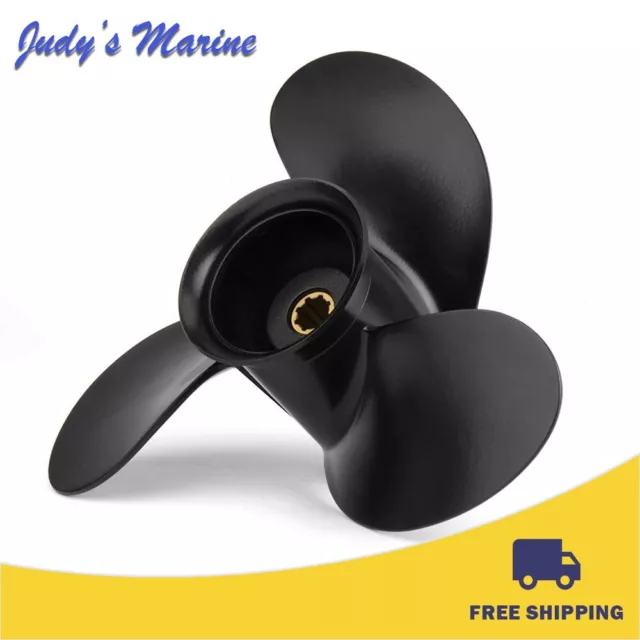 9 x 9 Boat Outboard Propeller for Mercury 6-15 HP 8 Spline Tooth,RH