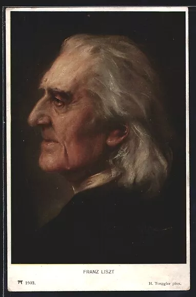 Portrait Franz Liszt, Ansichtskarte