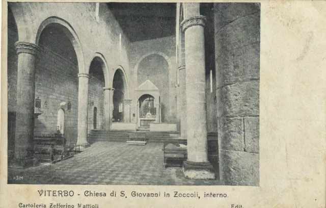 7670-Viterbo,Chiesa Di S.giovanni In Zoccoli-Interno, Ed. Z. Mattioli, Fine '800