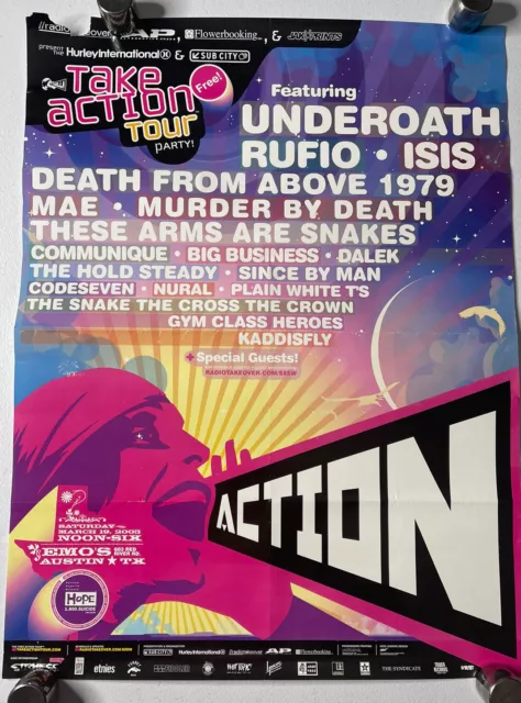 Take Action Tour Poster 18x24” Underoath Rufio Isis Death From above Concert