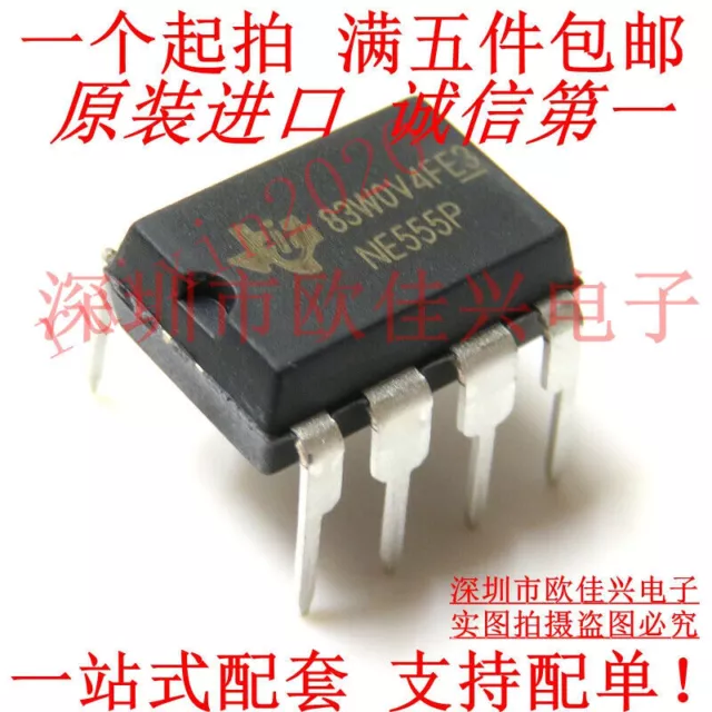 10x NE555 NE555P NE555N DIP8 High Oscillator Chip Timer IC Timer #E3