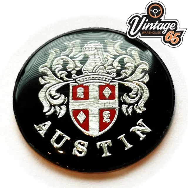 Classic Austin Rover Crest 1980's New Old Stock 28mm Gear Knob Horn Center Badge