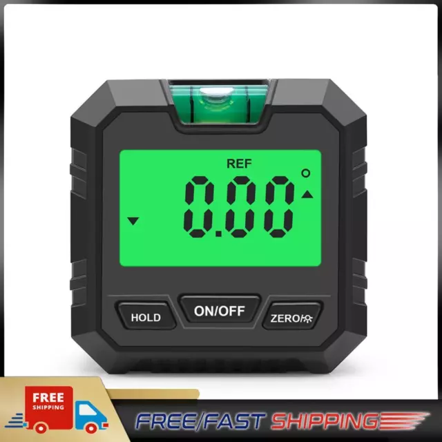 Angle Protractor 60 Degree Digital Inclinometer Level Meter Tool (Black B)