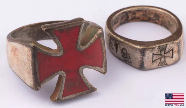 WWII Ring GERMAN Award IRON Cross GERMANY ww2 OST Memento Mori 1944 Eastern FRON