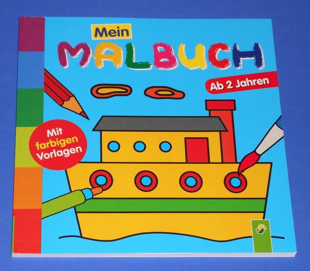 MEIN MALBUCH AB 2 Jahren mit farbigen Vorlagen (Schiff) EUR 3,99