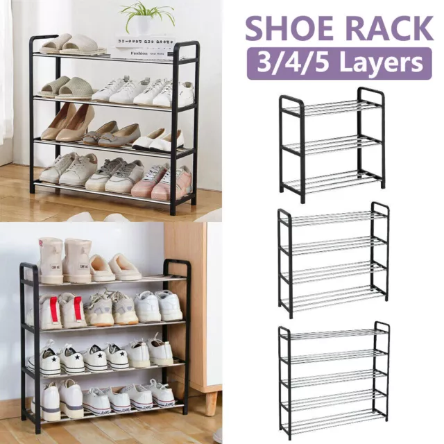 Shoe Rack Storage Organizer Shelf Stand Shelves 3/4/5 Tiers Layers Shoe Storage