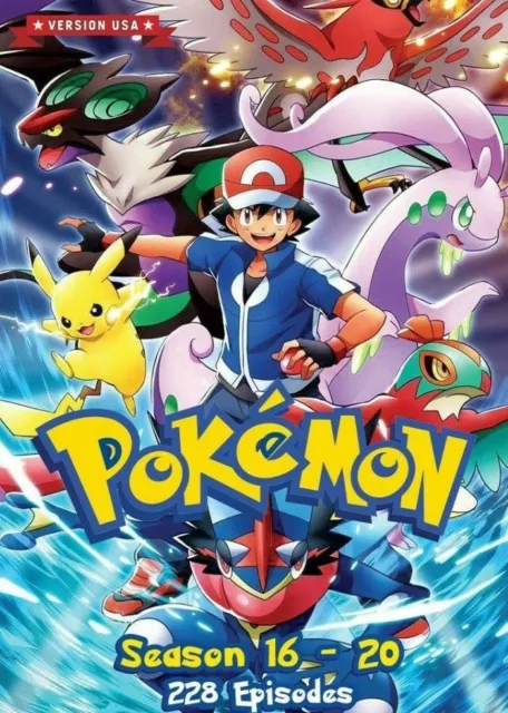 POKEMON SEASON 16-20 (Episode 1-228 End) English Audio USA Version