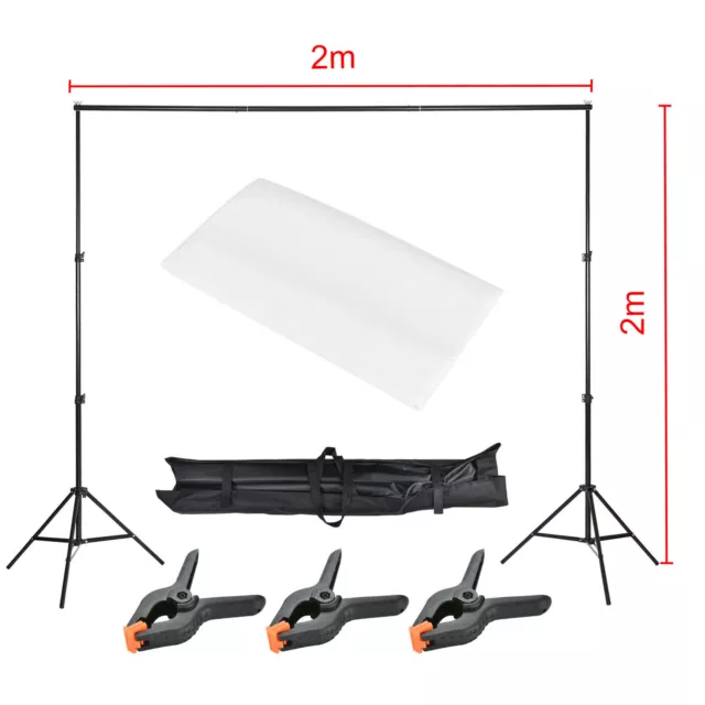 Photography Studio Screen Backdrop Background Support Stand Support System Kit