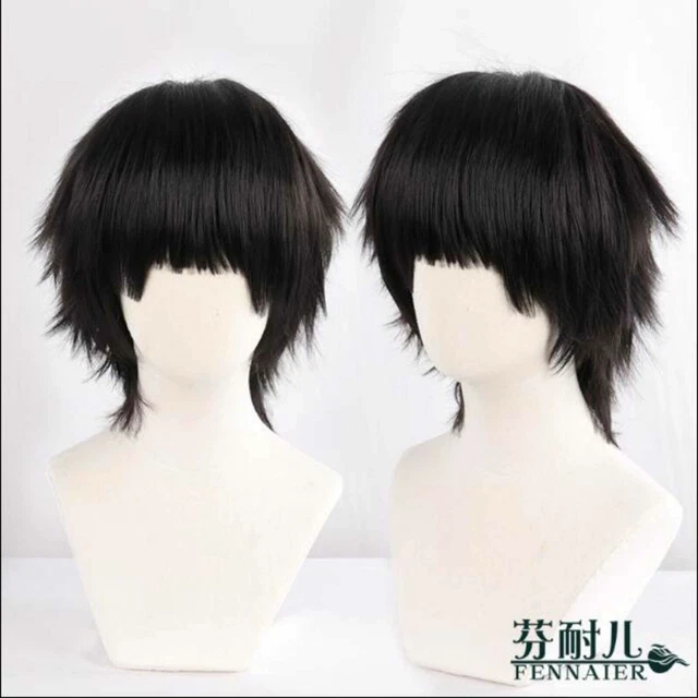 Black short hair fluffy Turn warped cartoon cosplay wig new High Quality hair