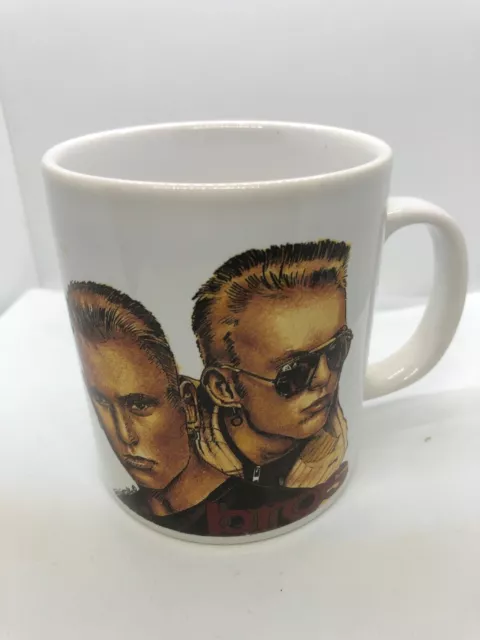 vintage Bros Mug coloroll england 1980's Luke & Matt pop band music