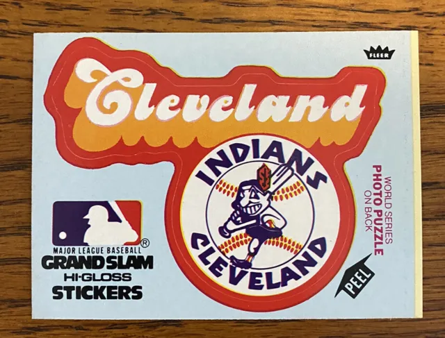 1979 Fleer Baseball Grand Slam Hi-Gloss Stickers - Cleveland Indians EXCELLENT