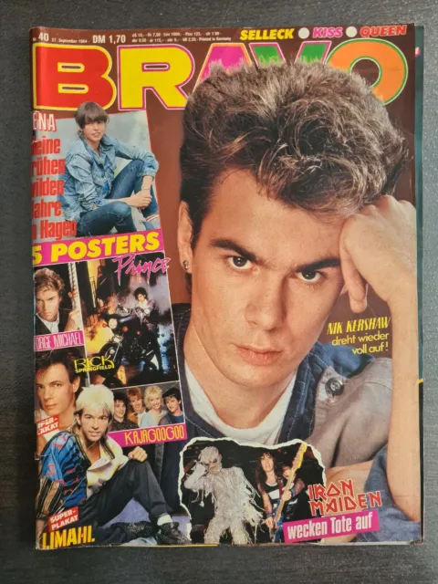 BRAVO 40/1984 Heft Komplett -Nena, Kiss, Queen,David Bowie, Wham, Prince,Limahl-