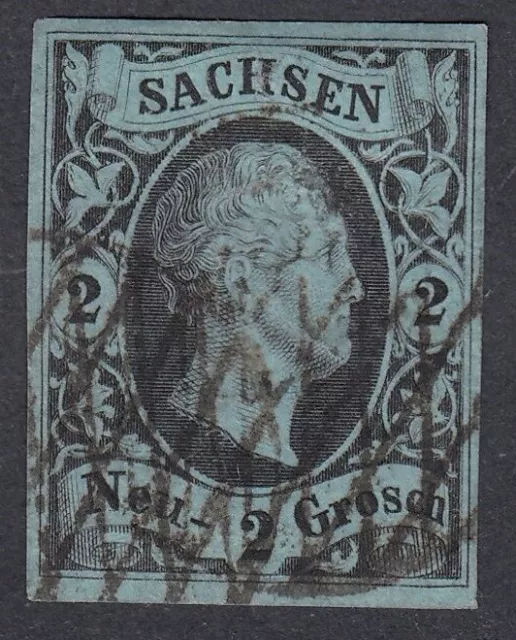 Sachsen Altdeutschland August 2 Ngr. Mi.Nr. 5 gestempelt Mi.Wert 90 € (B162)