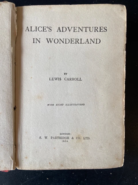 Lewis Carroll - Alice's Adventures in Wonderland - Partridge London primi '900