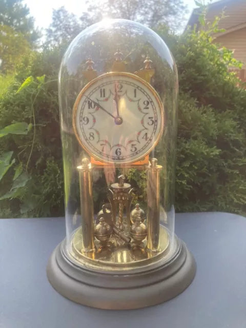 Vintage Kundo Anniversary Clock Kieninger Obergfell West German Brass For Parts