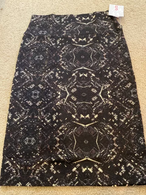 LuLaRoe Cassie Pencil Skirt Womens Sz S Black Geometric Aztec Diamond Print NWT LuLaRoe Cassie Pencil Skirt Womens Sz S Black Geometric Aztec Diamond Print NWT