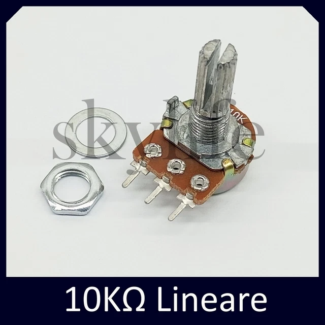 Multimetro Ht 10 Pezzi Potenziometri Rotanti 10K Ohm B10K - Conico E Lineare, Per Pannelli Audio, Fai-da-te, Nuovo Potenziometri Per Pannelli - Foto 4