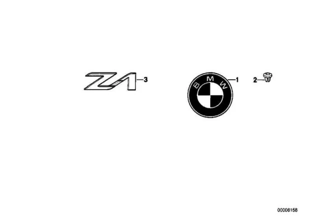 BMW Emblem 82mm Plakette R80GS R100GS R80R R100R R100R Mystik 52