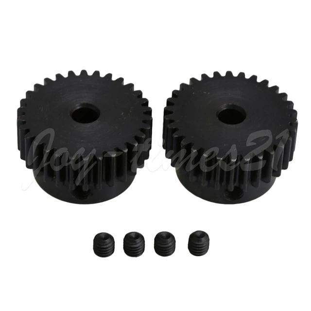 2 pcs 1 Modulus 30 Motor Metal Steel Gear Wheel Top Screws 6mm Diameter
