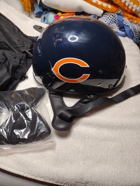 Brogies Bike wear  NFL Motorcycle Helmet Model 500 Chicago Bears Size M, half 2