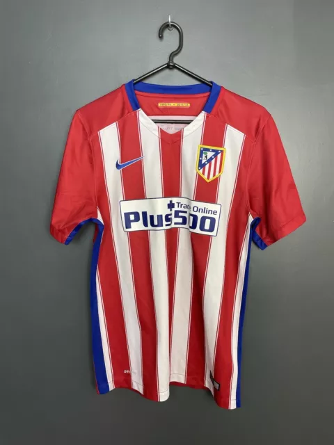 Atletico Madrid 2015/2016 Home Football Shirt Nike Soccer Jersey Size S Adult