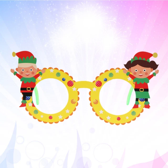 2 piezas Navidad Bastidor de gafas Colorido Diversión Navidad Bonito Gafas Fiesta