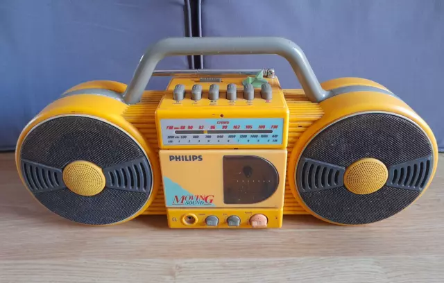 PHILIPS MOVING SOUND D 8007 Roller Radio Cassette Player Vintage 80s ...