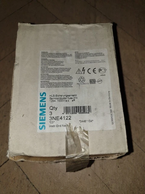 Inserto fusibile Siemens 3NE4122, 125A / #D J0CE 5016