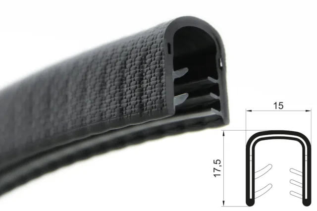 SMI KS8-12S Kantenschutzprofil Kederband Gummi Profil Klemmprofil Schutzband PVC