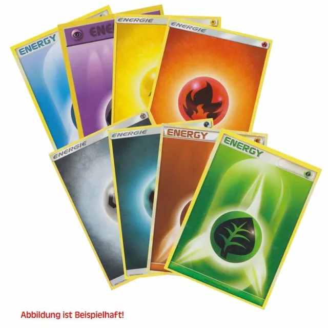 Pokemon Cards 100 Basic Energy Cards 10 to 15 Pieces Each Per Energy Type 2