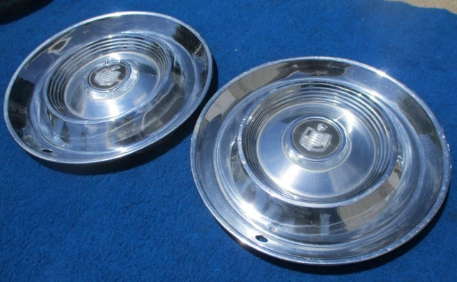 1960 Mercury 14" Hubcap Pair Original FOMOCO 1960 Mercury 14" Hubcap Pair Original FOMOCO