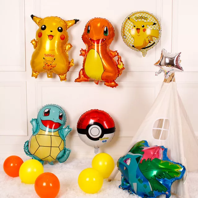 Pokemon Balloons Pikachu Charmander Squirtle Psyduck Birthday Party Decoration