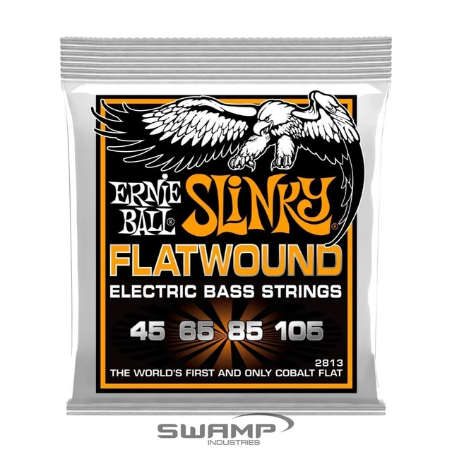 Ernie Ball 2813 Hybrid Slinky Flatwound Bass Guitar Strings - 45 - 105