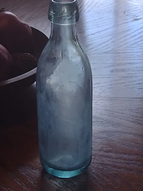Antique Aqua Blob Top SODA Bottle Slug Plate No Embossing No Damage "Nice" 7.58"