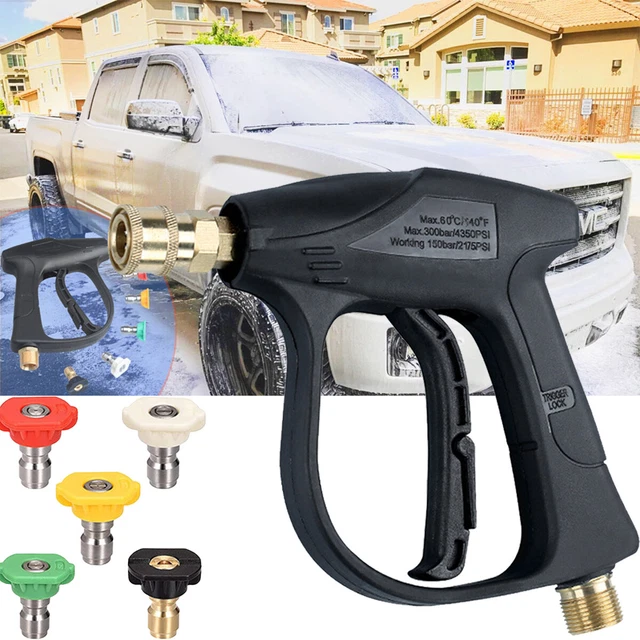 HIGH PRESSURE WASHER gun kit. With 5 pressure nozzles, 1/4" quick