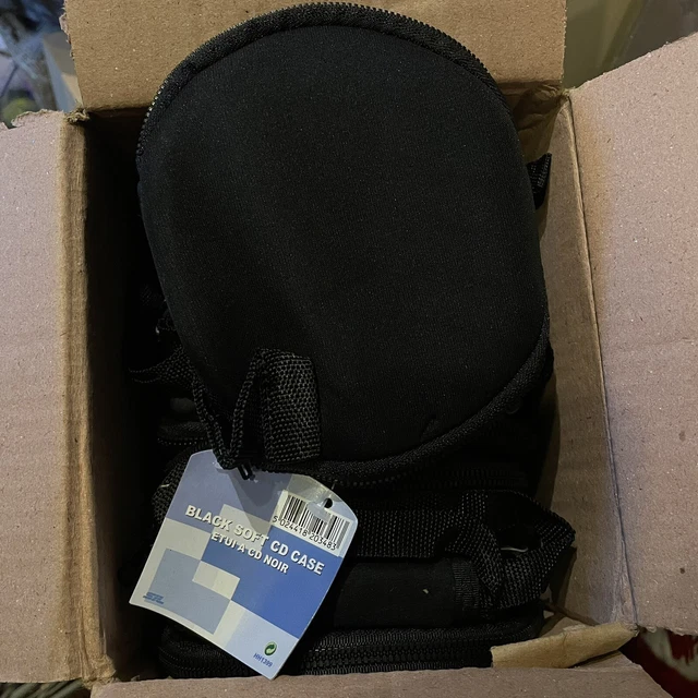 CD DVD Carry Case Pouch Disc Storage Holder Wallet Album Holds 12 CDS Black New