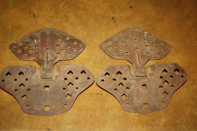 Matched Pair Antique Salvage Louden Cast Iron Barn Door Hay Mow Hinges